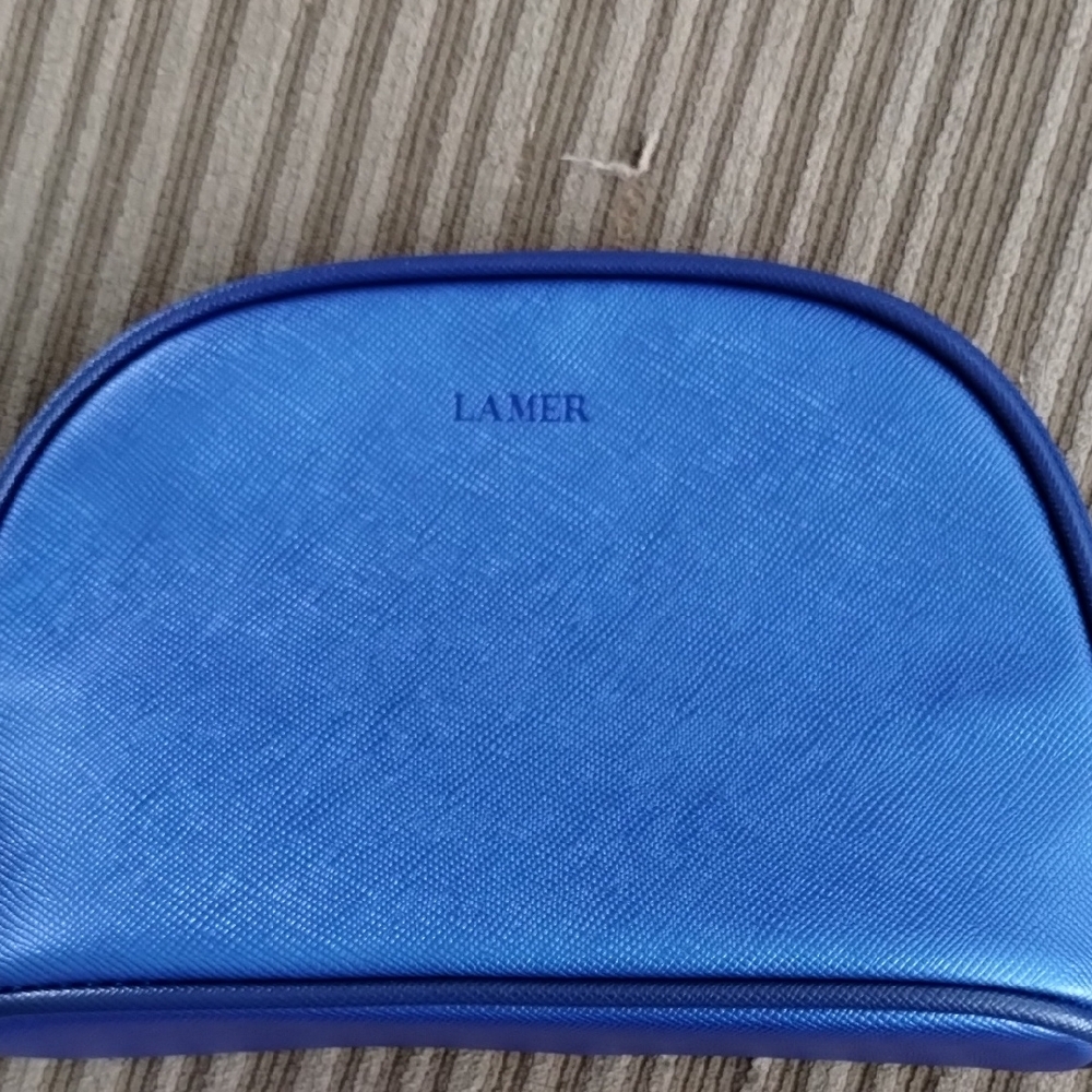 La Mer Blue Cosmetic Bag